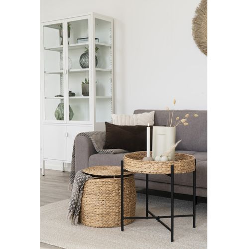 Abaca-table D'appoint En Métal Et Jacinthe D'eau 50 Cm