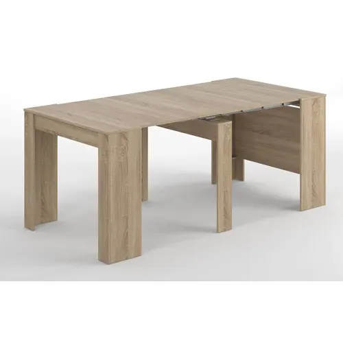 Console Extensible Coloris Chêne Canadien - Dim : 90 X 78 X 50 - 235 Cm