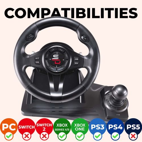 Volant Pédalier Levier De Vitesse Superdrive Gs550 Pour Switch Xbox Serie X PS4 PC Xbox One