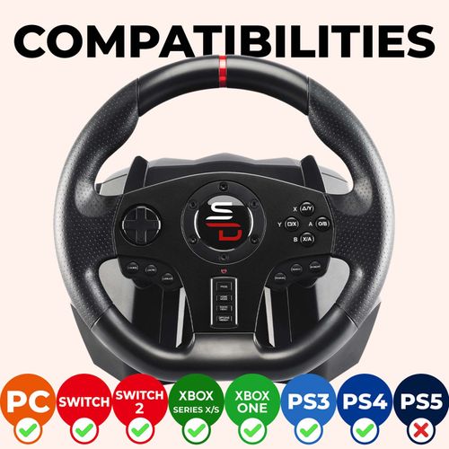 Sv850 Volant PS4, Xbox, Switch 2, Switch Et PC