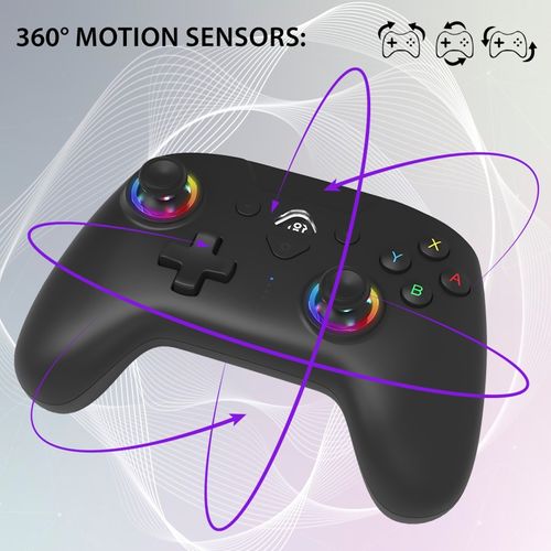 Manette Switch 2 et Switch Sans Fil LED - Noire