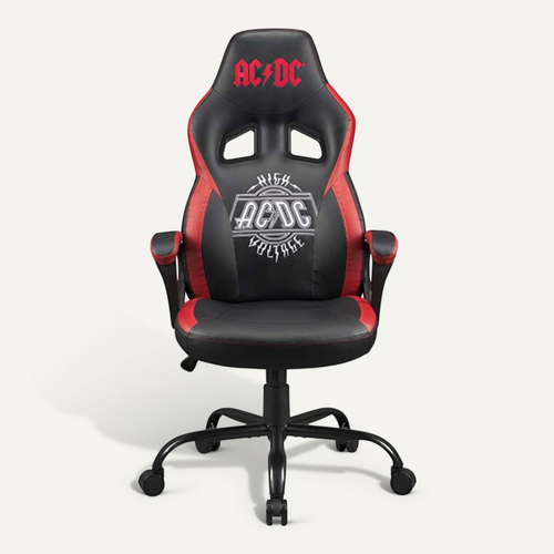 Chaise Gaming Ac/dc Chaise De Bureau, Fauteuil Gamer, Assise à Bascule, Dossier Ergonomique - Noir