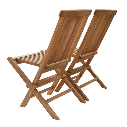 Lot De 2 Chaises De Jardin En Teck Massif Lombok