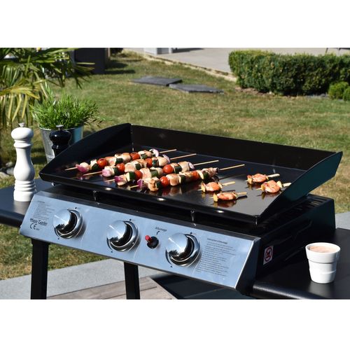 Plancha Au Gaz Séville - 3 Brûleurs 7,5kw + Chariot