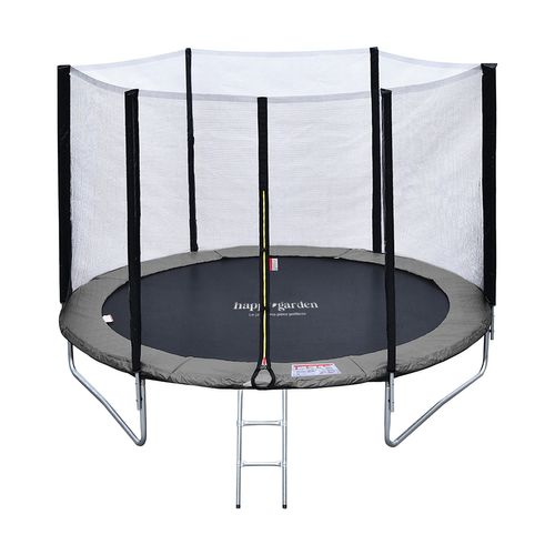 Trampoline 180cm Réversible Gris / Rose Cairns + échelle, Bâche Et Kit D'ancrage