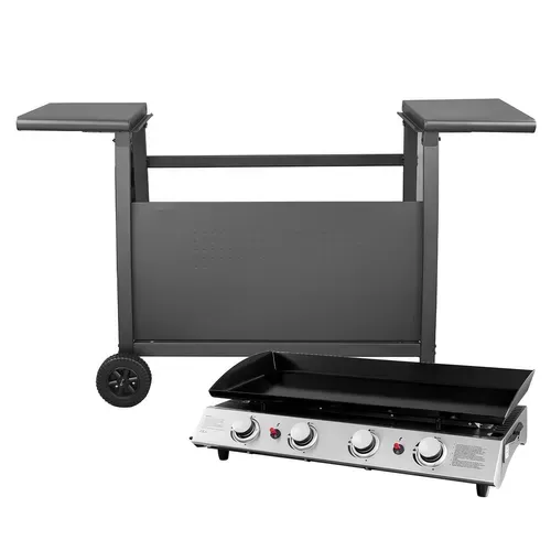 Plancha Au Gaz Valencia - 4 Brûleurs 10kw + Chariot