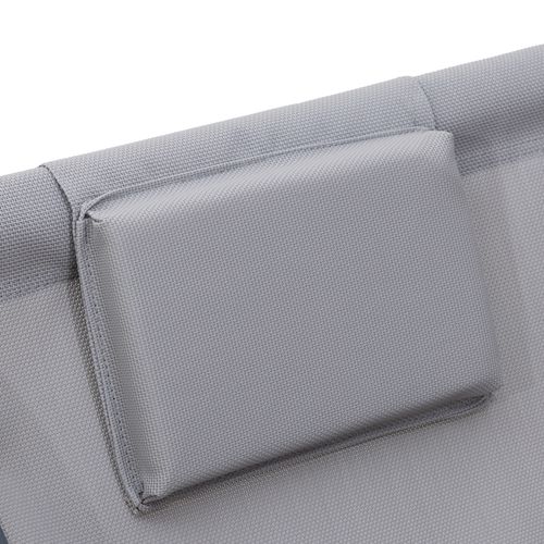 Lot De 2 Chiliennes Cyprus - Textilène Gris/structure Blanche