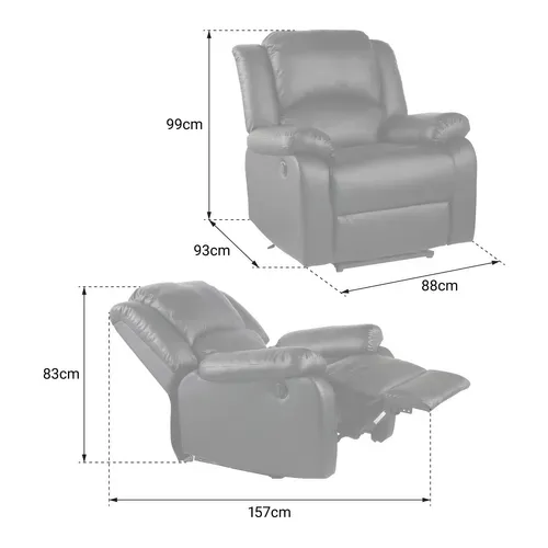 Fauteuil électrique Inclinable Cloud Noir