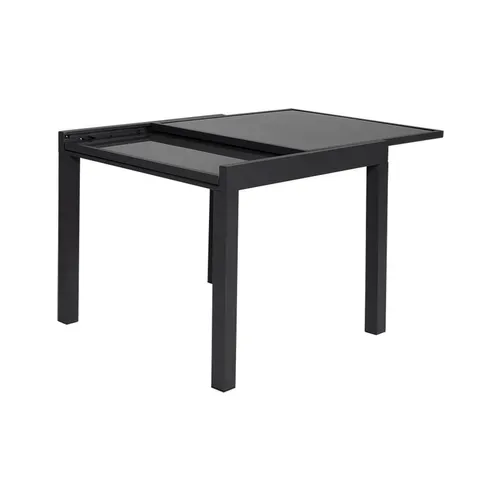 Salon De Jardin Lampedusa Extensible Textilène Gris 8 Pl. Aluminium Anthracite