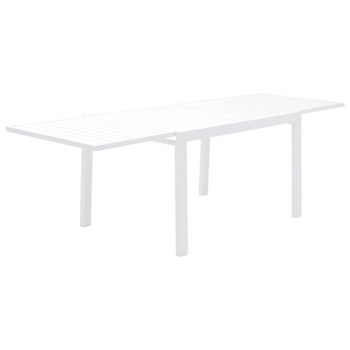 Salon De Jardin Venezia Extensible 132/264 En Aluminium Blanc - 10 Places
