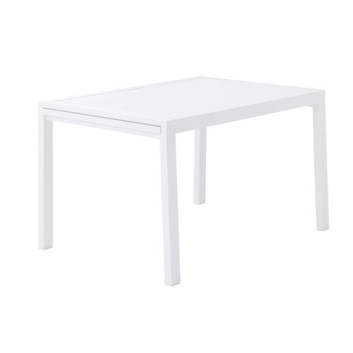 Salon De Jardin Venezia Extensible 132/264 En Aluminium Blanc - 10 Places