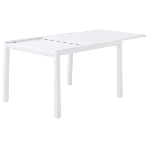 Salon De Jardin Venezia Extensible 132/264 En Aluminium Blanc - 10 Places