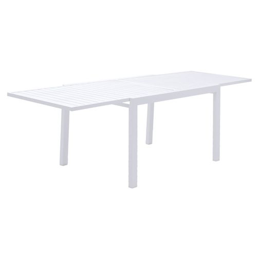 Salon De Jardin Venezia Extensible 132/264 En Aluminium Blanc - 10 Places