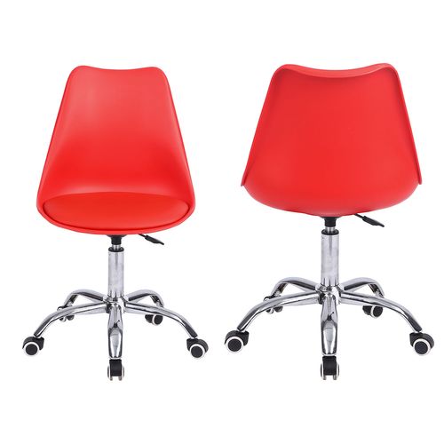 Chaise De Bureau Réglable En Hauteur Rouge Anne - Chaise - Fauteuil ... Chaise De Bureau Réglable En Hauteur Rouge Anne - Chaise - Fauteuil ...