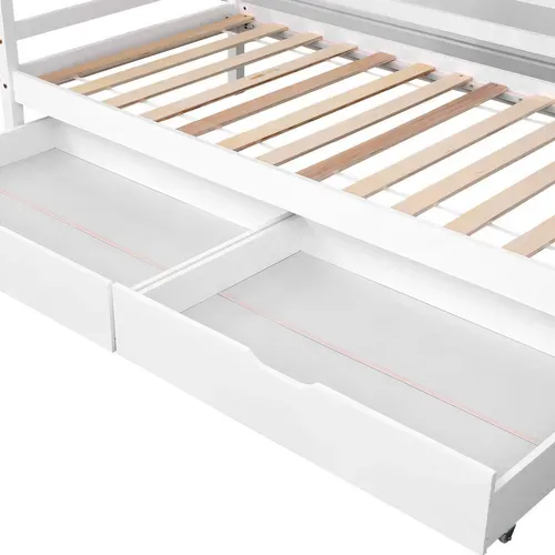 Lit Banquette Pour Enfant 190x90cm Avec Tiroirs Jules