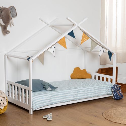 Lit Cabane Pour Enfant 190x90cm Blanc Gaspard