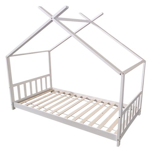 Lit Cabane Pour Enfant 190x90cm Blanc Gaspard