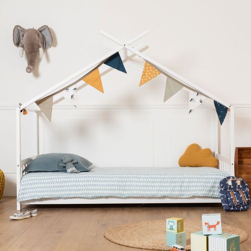 Lit Cabane Pour Enfant 190x90cm Blanc Gaspard