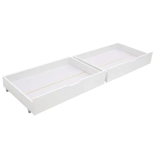 Lot De 2 Tiroirs De Rangement Blancs Pour Lit