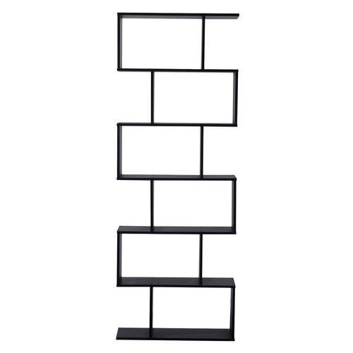 Bibliothèque 6 étagères Noire Virginia