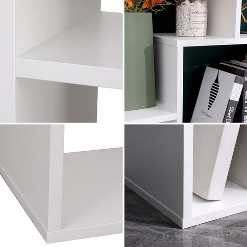 Bibliothèque 8 étagères Multiformes Blanche Jane