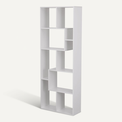 Bibliothèque 8 étagères Multiformes Blanche Jane