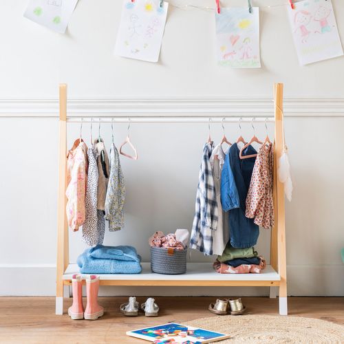 Penderie Pour Enfant Bois Et Blanche Lou