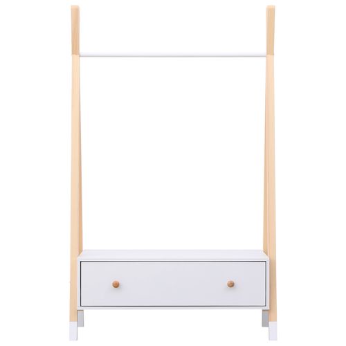 Penderie Pour Enfant Bois Et Blanche Avec Tiroir Lou