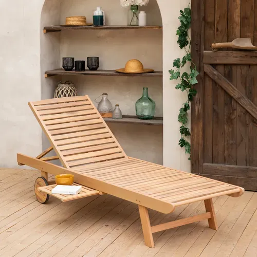 Bain De Soleil Pliant En Acacia Kanawa