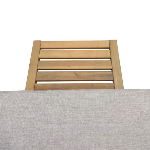 Bain De Soleil Pliant En Acacia Kanawa - Coussin Sable