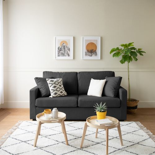 Canapé 3 Places Convertible Gris Bastien