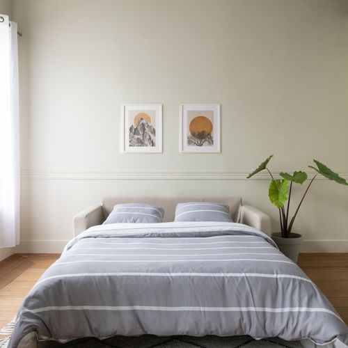 Canapé 3 Places Convertible Beige Bastien