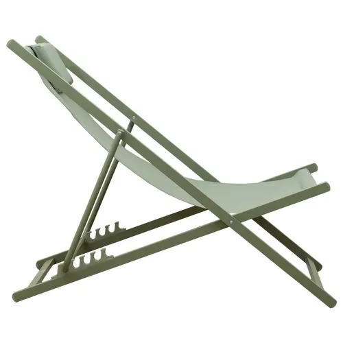 Lot De 2 Chiliennes Cyprus - Textilène Vert Sauge/structure Vert Sauge