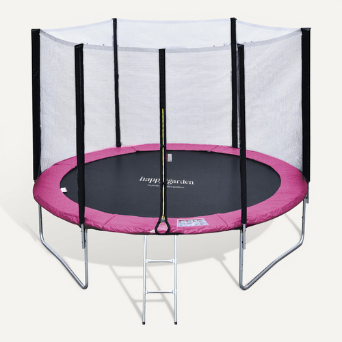 Trampoline 305cm Réversible Rose/gris Adelaïde + échelle, Bâche Et Kit D'ancrage