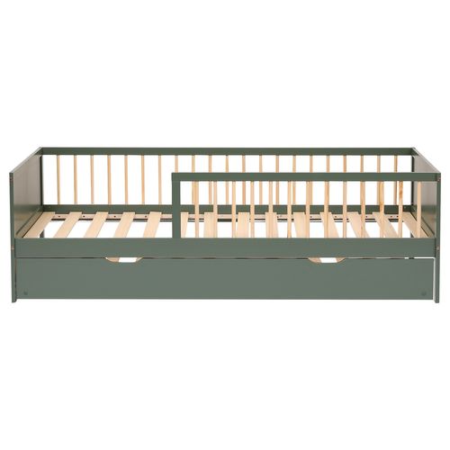 Lit Gigogne Pour Enfant 190x90cm Vert Adam