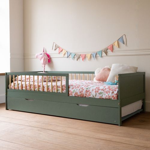 Lit Gigogne Pour Enfant 190x90cm Vert Adam