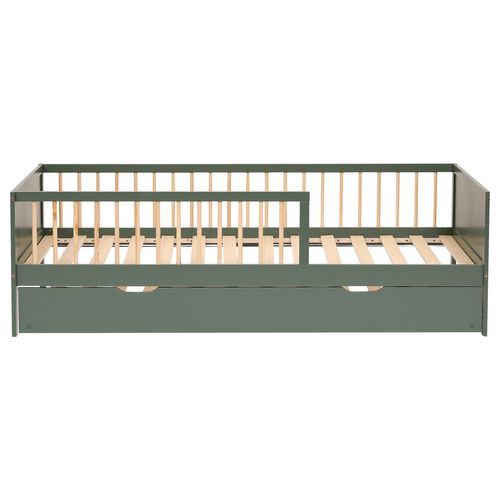 Lit Gigogne Pour Enfant 190x90cm Vert Adam