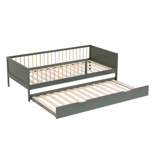 Lit Gigogne Pour Enfant 190x90cm Vert Adam