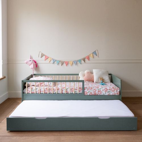 Lit Gigogne Pour Enfant 190x90cm Vert Adam