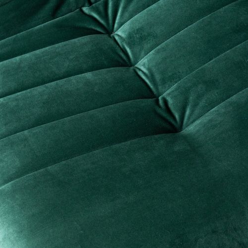 Canapé Convertible 3 Places En Velours Vert Anatole