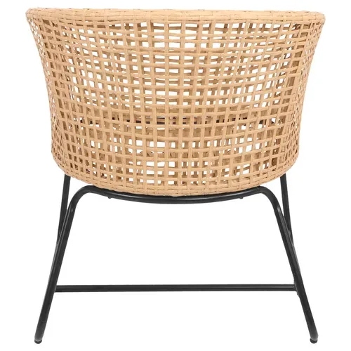 Lot De 2 Fauteuils En Rotin Synthétique Avec Coussins Rina