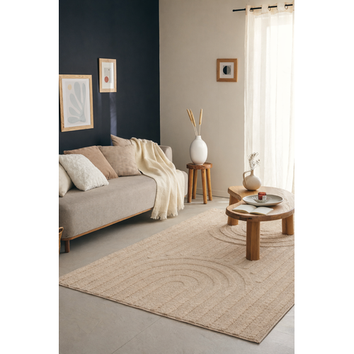 Tapis Salon Arc De Cercle - Harmonie Beige 160x230