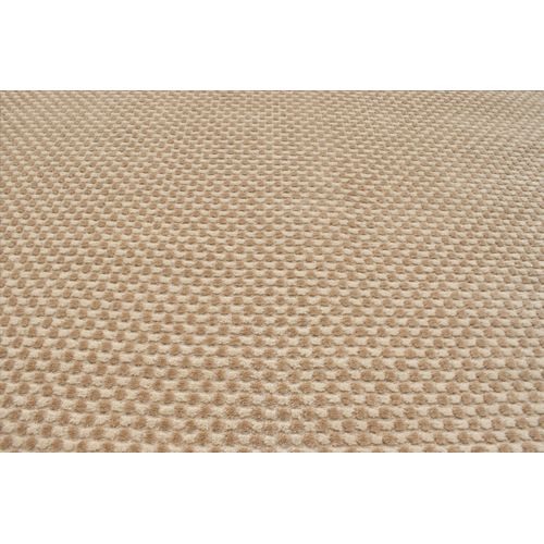 Tapis Motif Damier En Relief - Crème Et Beige - 120x160 cm