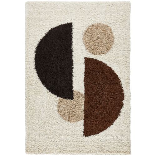 Tapis De Salon Motif Géométrique Marron Palerme 160x230