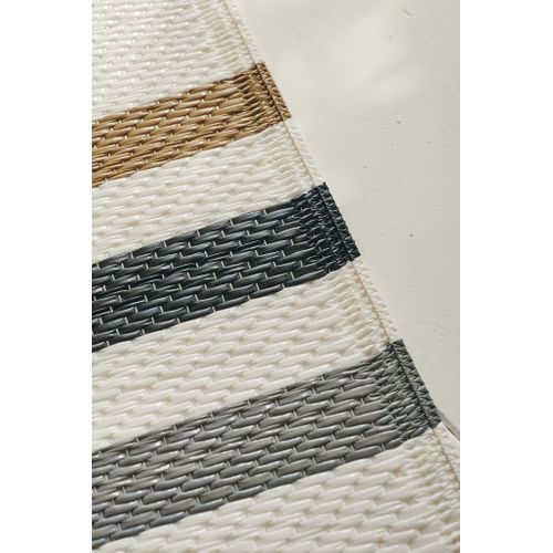 Tapis Lignes Noir Extérieur Capri 120x160