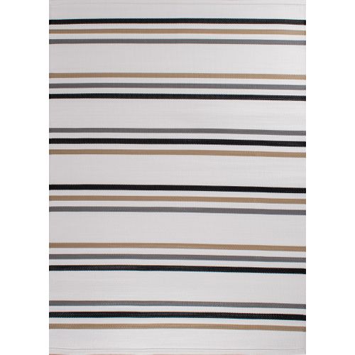 Tapis Lignes Noir Extérieur Capri 120x160