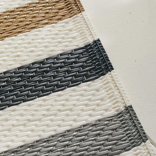 Tapis Lignes Noir Extérieur Capri 120x160