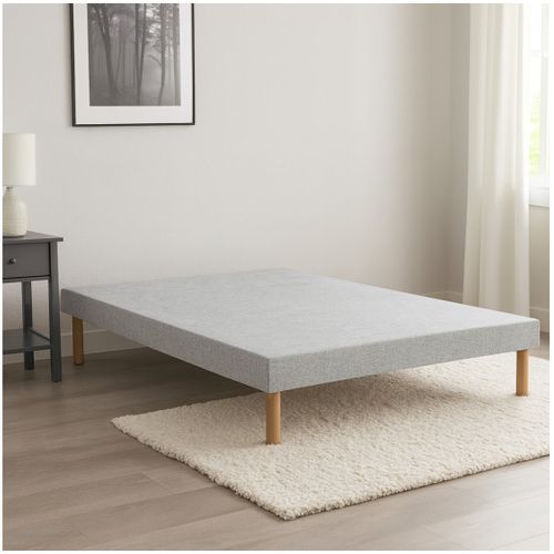 Sommier Essenzia Tradition Graphic 13cm Blanc 130x190 Lattes