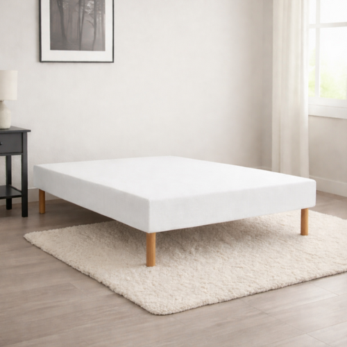 Sommier Essenzia Tradition Graphic 19cm Blanc 90x190 Lattes