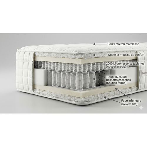 Matelas Essenzia Grand Palais 3000 200x200 Ressorts